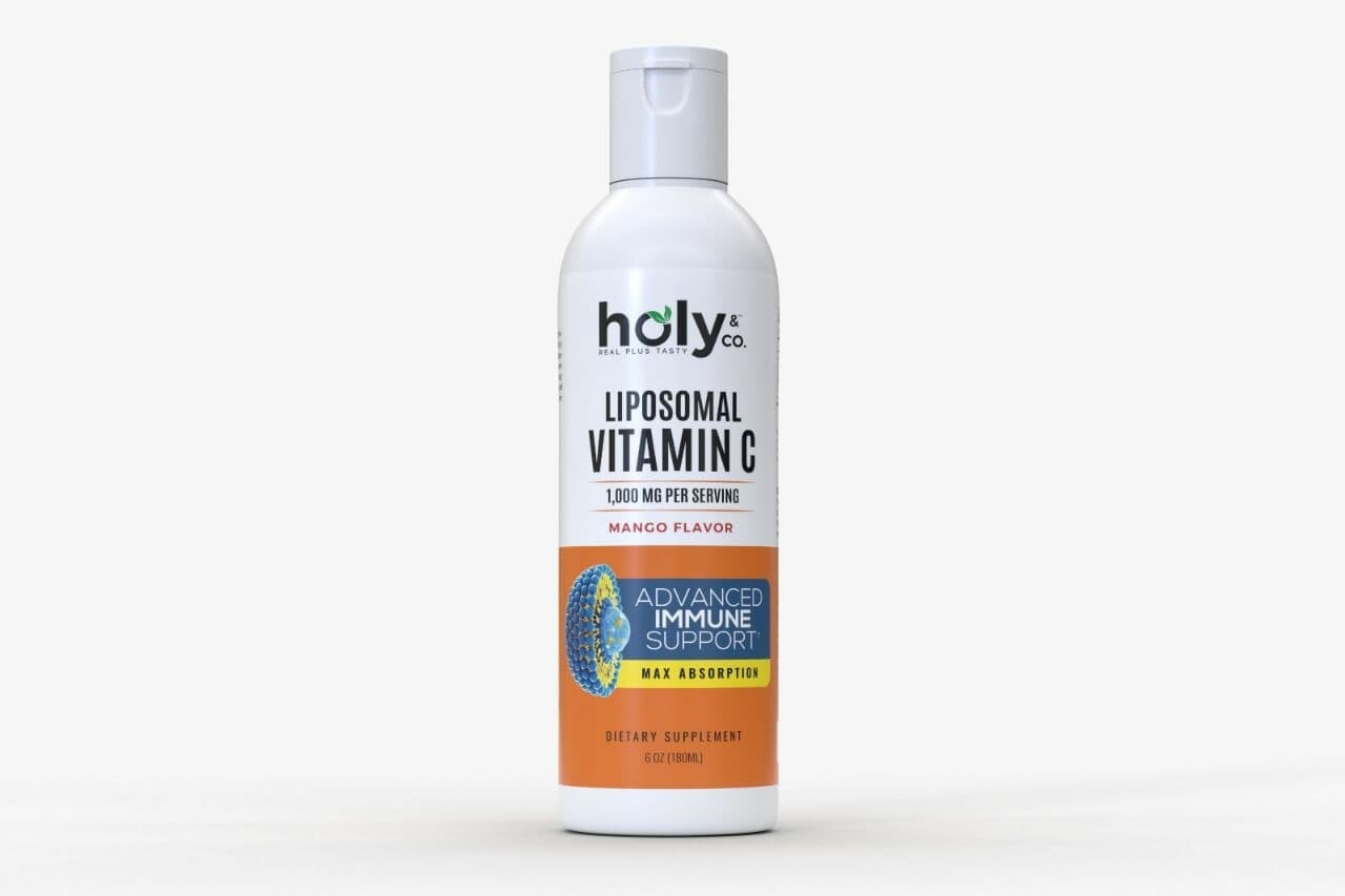 Holy &amp; Co. Kosher Liposomal Vitamin C 1000mg, Mango Flavor, Liquid - 6 oz (180mL)