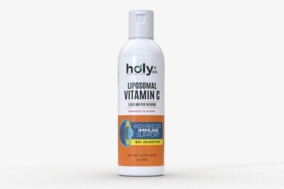 Holy & Co. Kosher Liposomal Vitamin C 1000mg, Mango Flavor, Liquid - 6 oz (180mL)