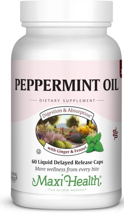 Maxi Health, Kosher Peppermint Oil - 60 Liquid Delayed Release Capsules