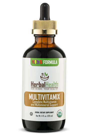 Herbal Health, Herbal Formula, Kosher  MULTIVITAMIX Complete Whole Food Multivitamin and Multimineral Support, with Omega-3, Liquid -  4 fl. oz. (120 mL)