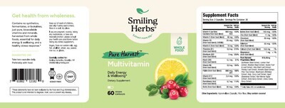 Smiling Herbs, Pure Harvest Multi Vitamin - 60 Vegetarian Capsules