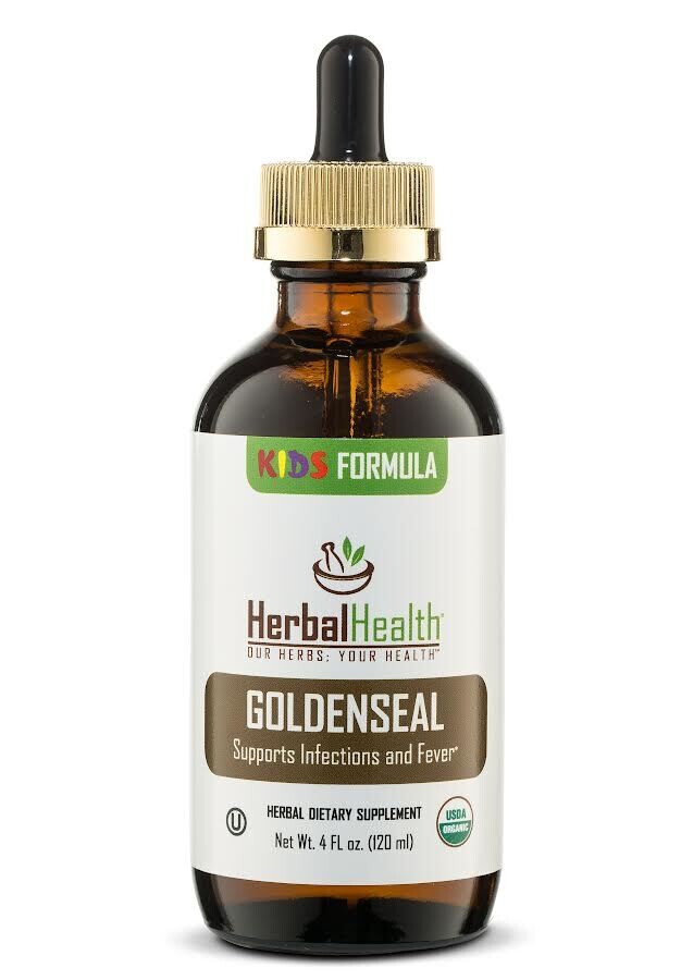 Herbal Health, Kids Formula, Kosher GOLDENSEAL, Supports Infections &amp; Fever, Liquid - 2 fl. oz. (60 mL)