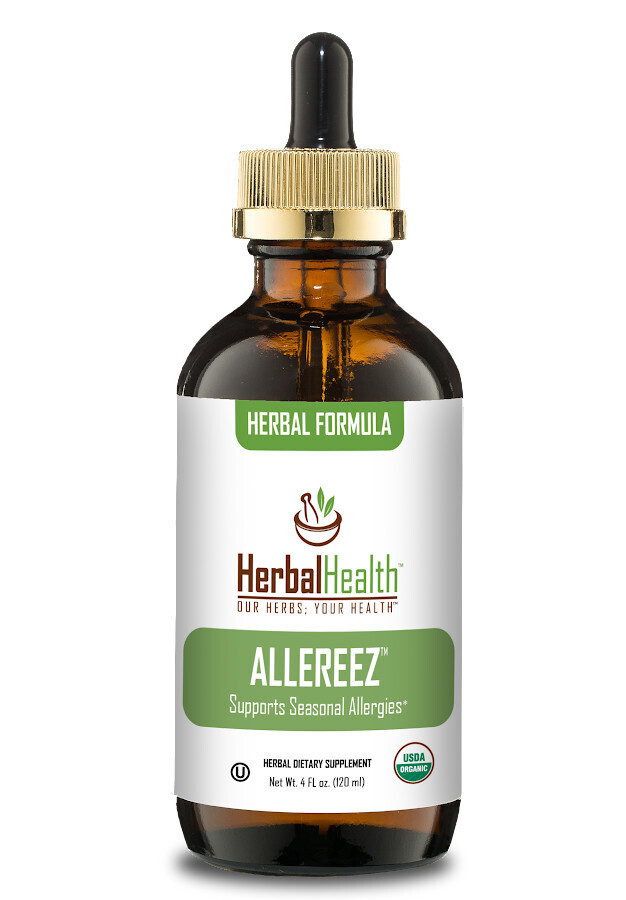 Herbal Health, Herbal Formula, Kosher ALLEREEZ, Supports Seasonal Allergies, Liquid - 4 fl. oz. (120 mL)