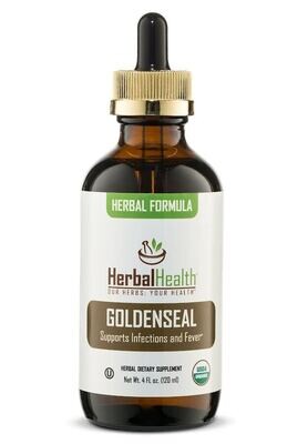 Herbal Health, Herbal Formula, Kosher GOLDENSEAL, Supports Infections &amp; Fever, Liquid - 4 fl. oz. (120 mL)