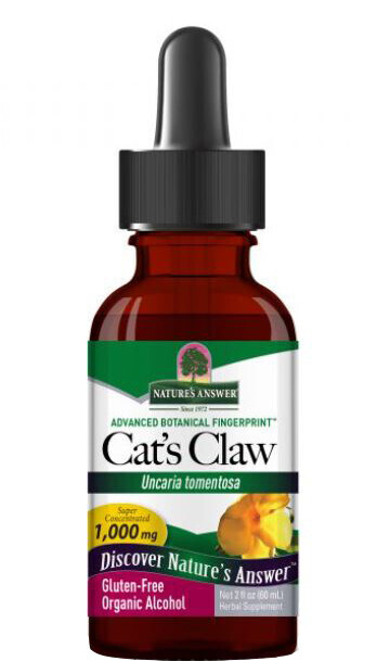 Natures Answer, Kosher Cat&#39;s Claw Inner Bark, Low Alcohol, Liquid Tincture - 59 mL (2 fl. oz.)