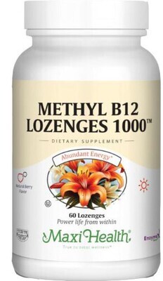 Maxi Health, Kosher Methyl B12 Lozenges 1000mcg - 60 Lozenges