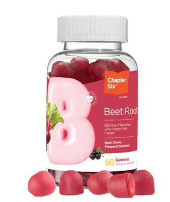 Chapter Six by Zahlers, Kosher Beet Root & Tart Cherry Gummies - 60 Gummies