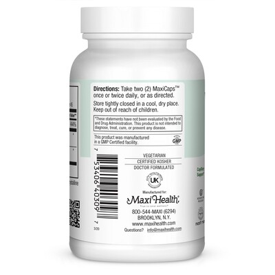 Maxi Health, Kosher Vitamin C Bio With Red Raspberry - 90 Vegetarian Capsules - Kosher for Passover