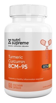 Nutri Supreme, Kosher Turmeric-Curcumin BCM-95 - 60 Vegetarian Capsules