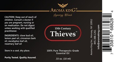 Aroma King, 15 Century Blend, Thieves - 0.33 fl. oz. (10 mL)