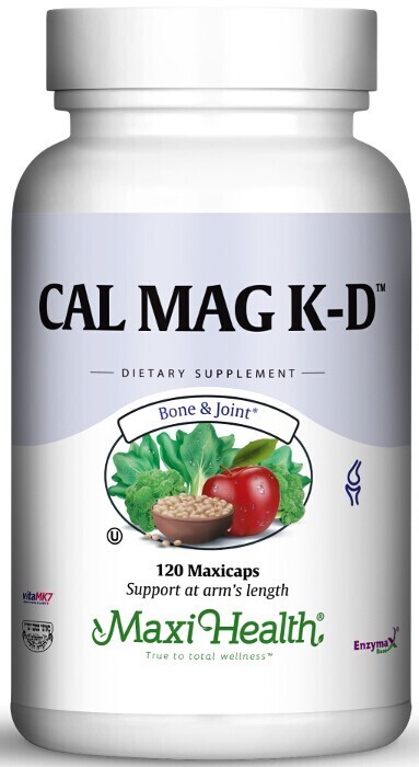 Maxi Health, Kosher Cal Mag K D, Advance Calcium, Magnesium Vitamin K2 &amp; D3 - 180 Vegetarian Capsules