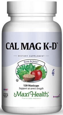 Maxi Health, Kosher Cal Mag K D, Advance Calcium, Magnesium Vitamin K2 &amp; D3 - 180 Vegetarian Capsules