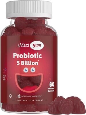 Maxi Health, Kosher Probiotic Gummies 5 Billion, Berry Flavor - 60 Gummies