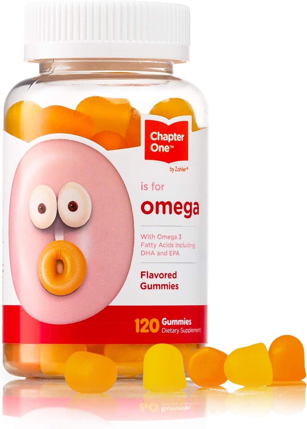 Chapter one by Zahlers, Kosher  Omega 3 Fish Oil Gummies - 120 Gummiess