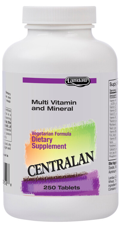 Landau, Kosher CENTRALAN Multi Vitamin &amp; Mineral - 250 Tablets