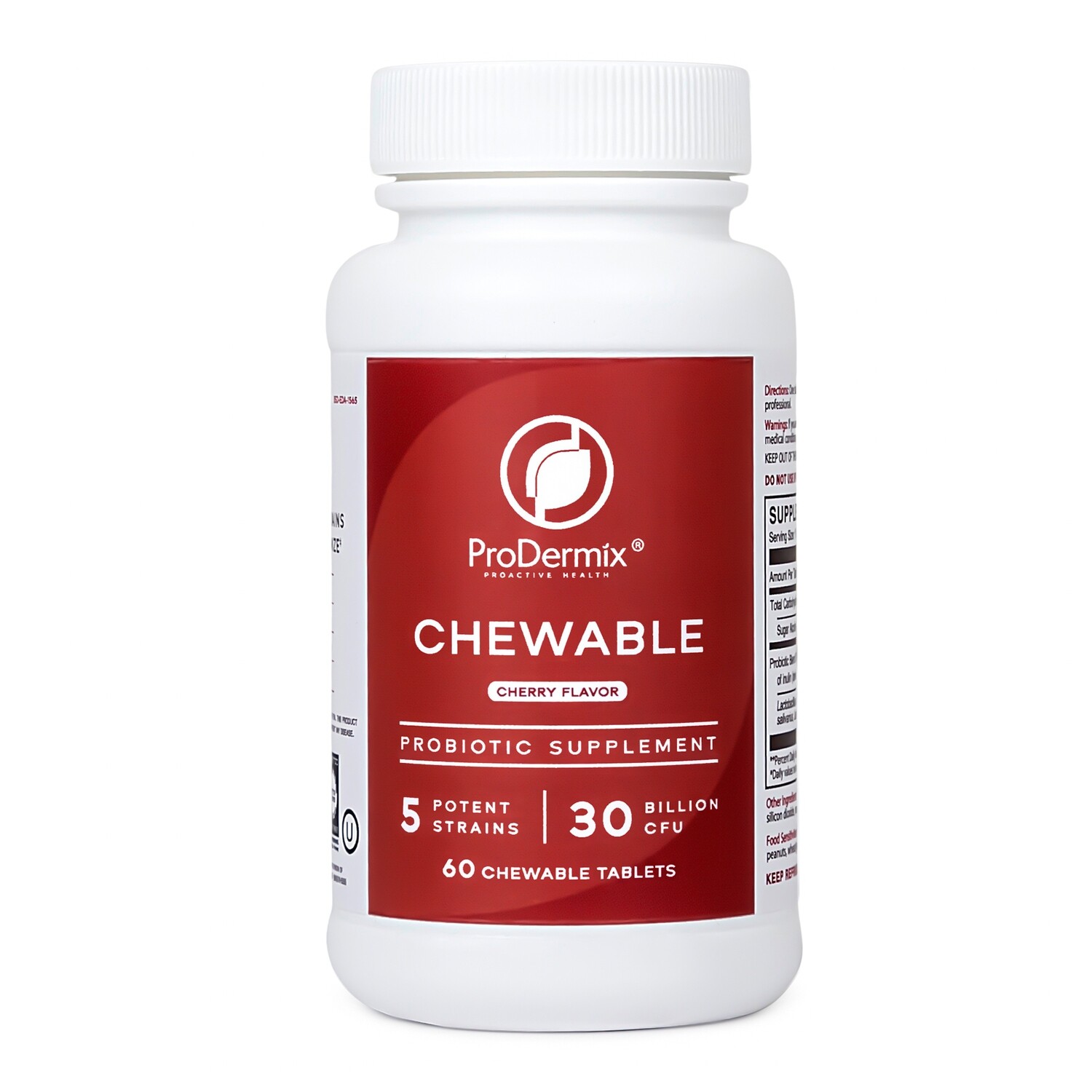 ProDermix, Kosher APD 30, Chewable Probiotic 30 Billion CFU&#39;s, Cherry Flavor - 60 Chewable Tablets