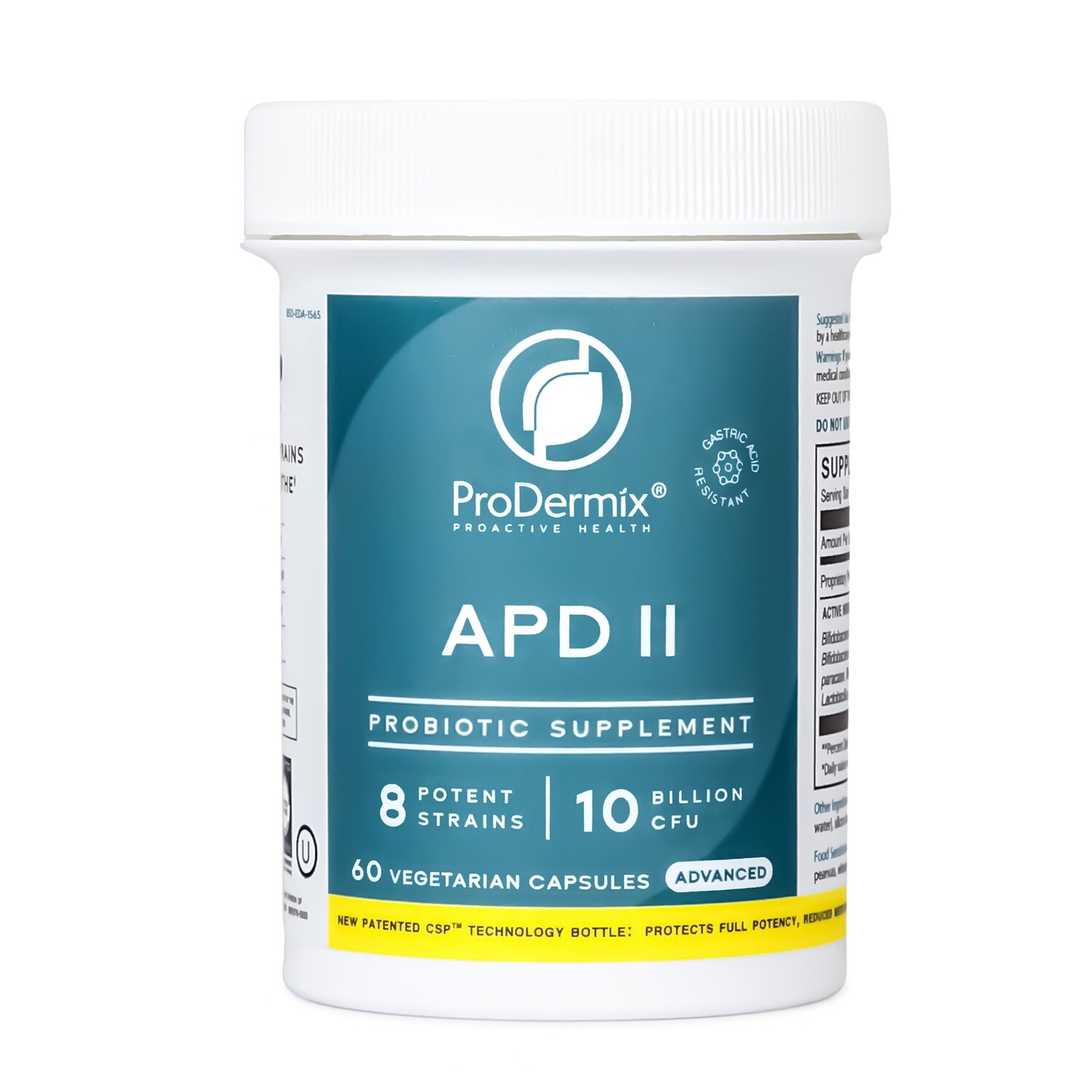 ProDermix, Kosher APD II, 10 Billion CFU&#39;s, Advanced Probiotic - 60 Vegetarian Capsules