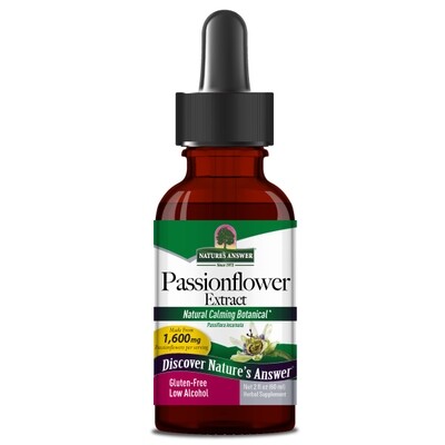 Natures Answer, Kosher  Passionflower Extract, Low Alcohol, Liquid Tincture - 59 mL (2 fl. oz.)