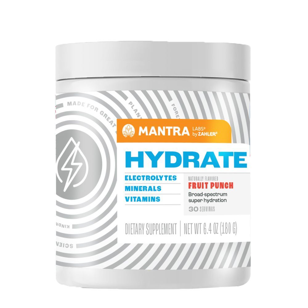 Mantra by Zahlers, Kosher Hydrate, Electrolytes Powder, Fruit Punch Flavor -  6.4 oz (180 g)