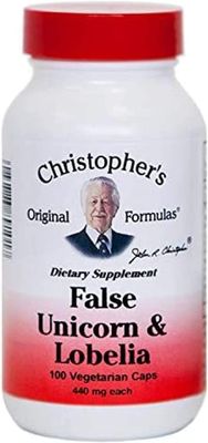 Dr. Christophers Formulas, False Unicorn &amp; Lobelia - 100 Vegetarian Capsules