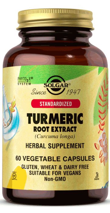 Solgar, Kosher Standardized Turmeric Root Extract 400mg - 60 Vegetarian Capsules