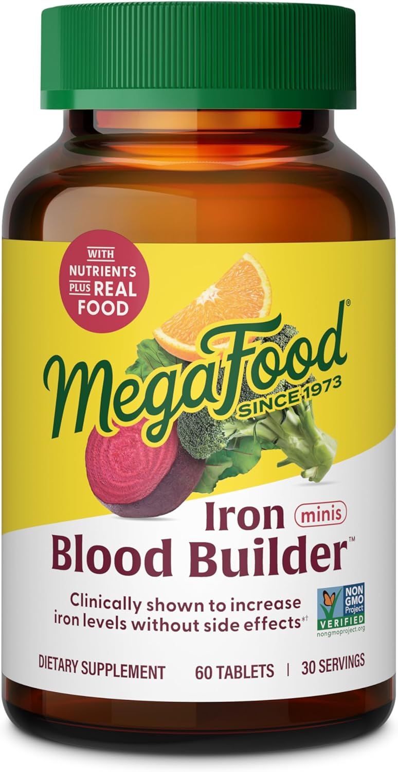 MegaFood, Kosher Blood Builder Minis, Fermented Iron - 60 Tablets &quot;Minis&quot;