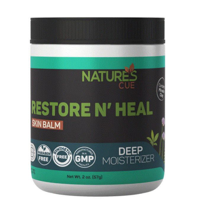 Natures Cue, Restore N Heal, Miracle Clay, Skin Balm, Cream - 2 oz. (57g) - Kosher for Passover