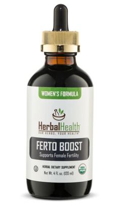 Herbal Health, Women&#39;s Formula, Kosher FERTO BOOST, Supports Female Fertility, Liquid - 4 fl. oz. (120 mL)