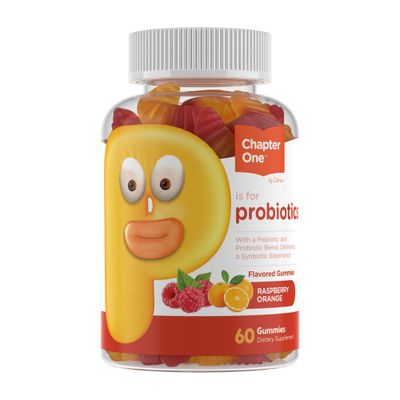 Chapter one by Zahlers, Kosher Probiotic Gummies, Raspberry Orange Flavor - 60 Gummies