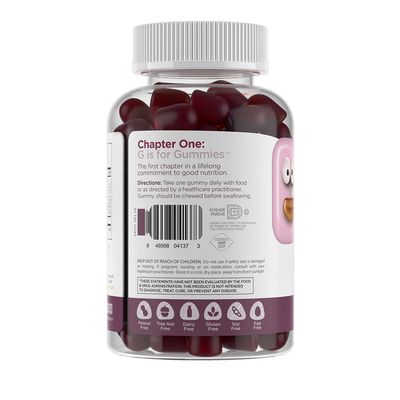 Chapter one by Zahlers, Kosher Vitamin D3 1000IU &amp; K2 45mcg, Mixed Berry Flavor - 60 Gummies