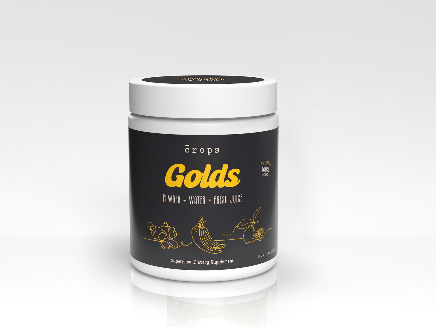 Crops, Kosher Golds - Your daily cleanser in a cup, Powder - Water - Fresh Juice, 7 Oz (200g)