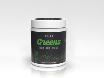 Crops, Kosher Greens - Your daily Immunity in a cup, Powder - Water - Fresh Juice, 7 Oz (200g)