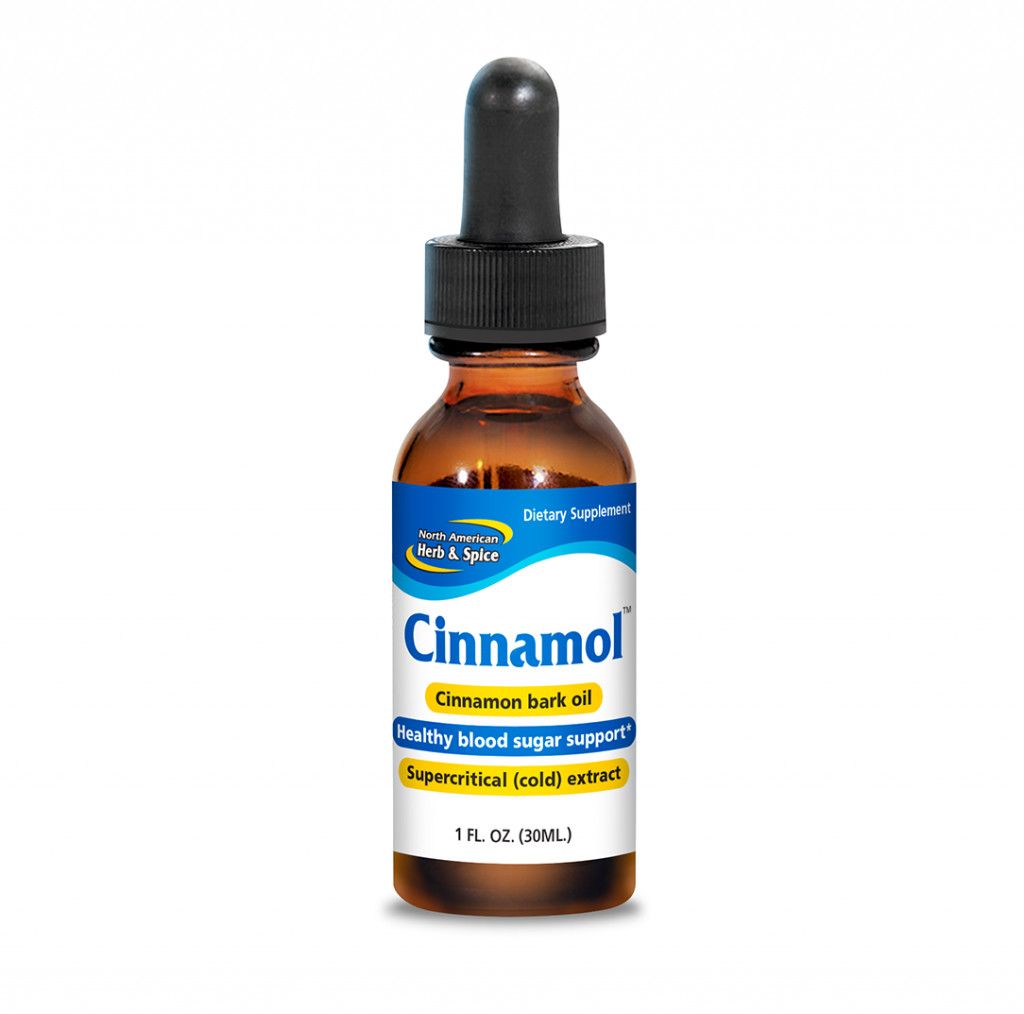 North American Herb &amp; Spice, Kosher CINNAMOL Cinnamon Bark Oil, For Healthy Blood Sugar Support, Liquid - 1 fl. oz (30 mL)