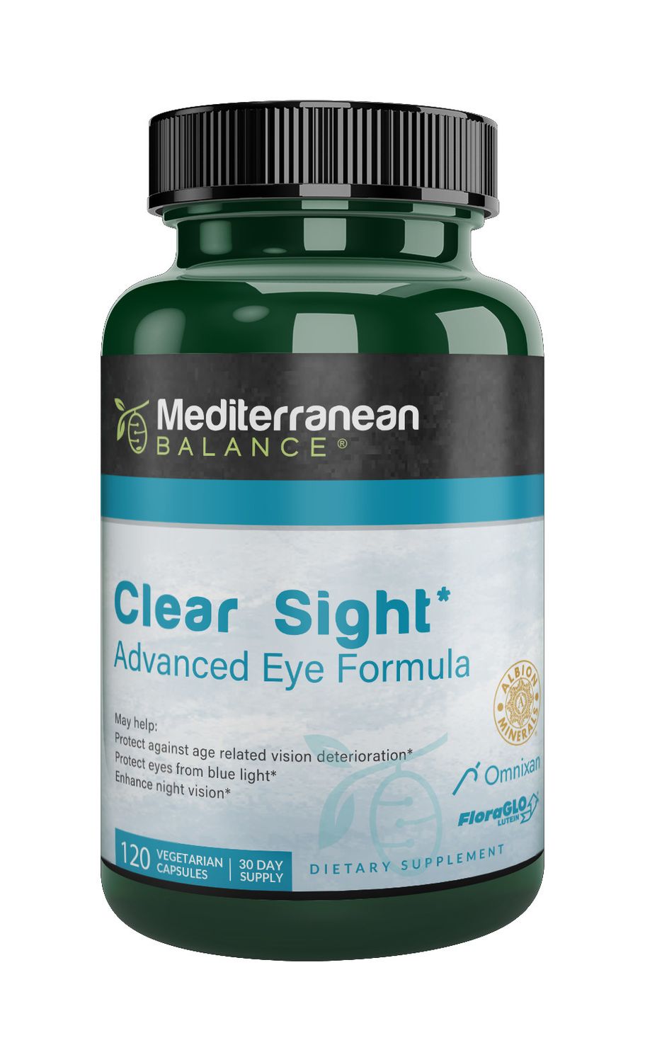 Mediterranean Balance, Kosher Clear Sight Advanced Eye Formula - 120 Vegetarian Capsules