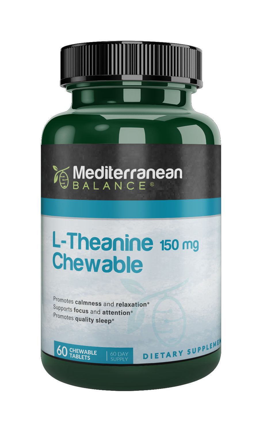 Mediterranean Balance, Kosher L-Theanine Chewables 150 mg - 60 Chewable Tablets
