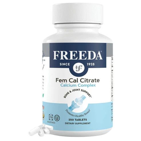 Freeda, Kosher Fem Cal Citrate, Complete Calcium Complex, Bone &amp; Joint Support - 250 Tablets