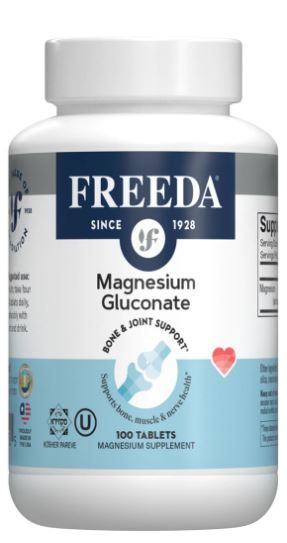 Freeda, Kosher Magnesium Gluconate, Bone &amp; Joint Support - 100 Tablets