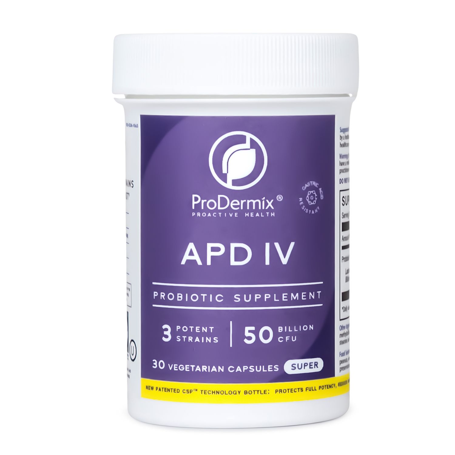ProDermix, Kosher  APD IV, 50 Billion CFU&#39;s, Super Probiotic - 30 Vegetarian Capsules