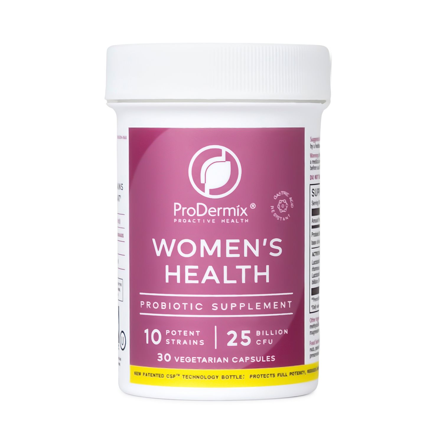 ProDermix, Kosher  WOMEN&#39;S HEALTH, Probiotic Supplement, 25 Billion CFU - 30 Vegetarian Capsules