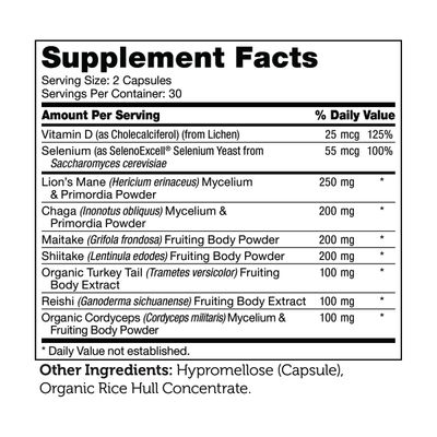Zahlers, Kosher Mushroom Complex Premium Mushroom Blend - 60 Vegetarian Capsules