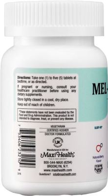 Maxi Health, Kosher Mel-O-Chew Melatonin 1mg. Berry Flavor - 100 Chewies