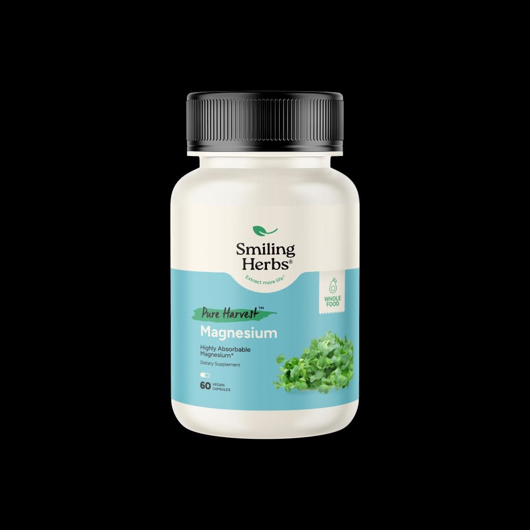 Smiling Herbs, Pure Harvest Magnesium - 60 Vegetarian Capsules