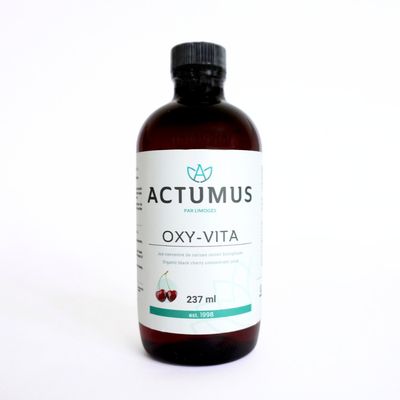 Actumus, Kosher Oxy-Vita, Natural Source of Iron Liquid (Organic Black Cherry Concentrate Juice) - 237 mL