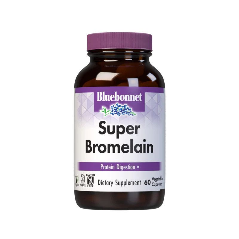 Bluebonnet, Kosher Super BROMELAIN 500mg, Protein Digestion - 60 Vegetarian Capsules