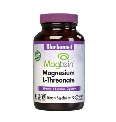 Bluebonnet, Kosher Magnesium L-Threonate 144mg - 90 Vegetarian Capsules