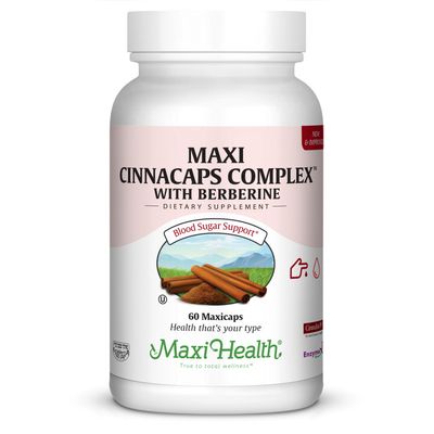Maxi Health, Kosher CinnaCaps Complex, With Berberine - 60 Vegetarian Capsules