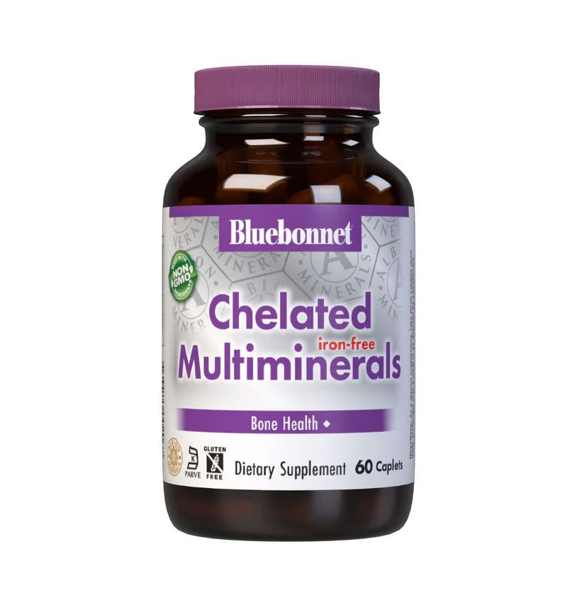 Bluebonnet, Kosher Chelated Multi Minerals WITHOUT Iron - 60 Vegetarian Capsules