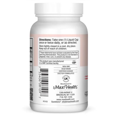 Maxi Health, Kosher CIRCU-E 400 - 90 Liquid Vegetarian Capsules