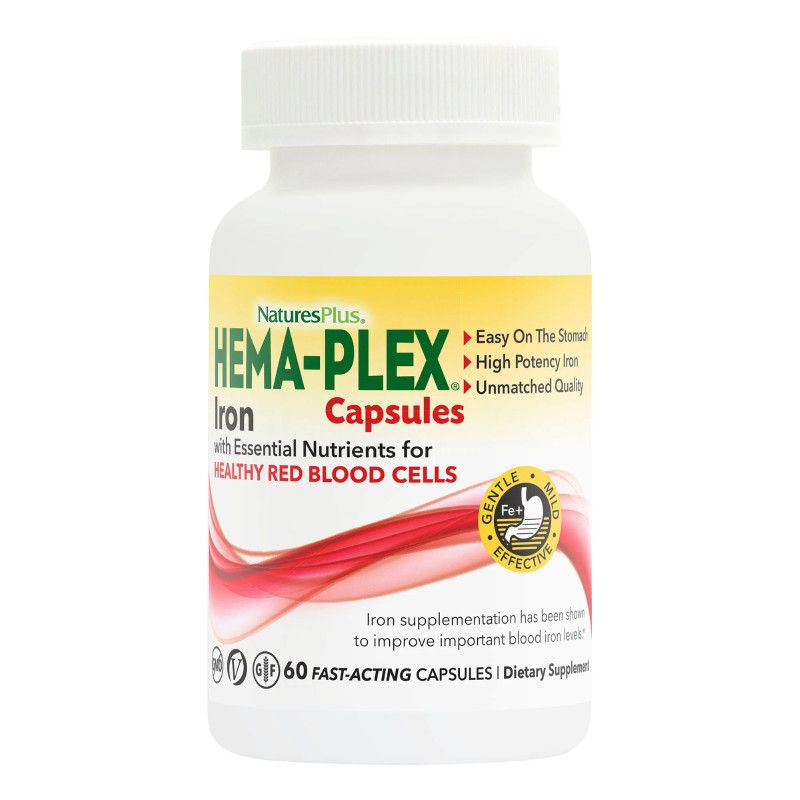 Natures Plus, Hema-Plex - 60 Fast Acting Vegetarian Capsules
