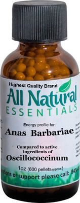 All Natural, Kosher ANAS BARBARIAE, Homeopathic 200c, Oscillococcinum  - 400 Pellets